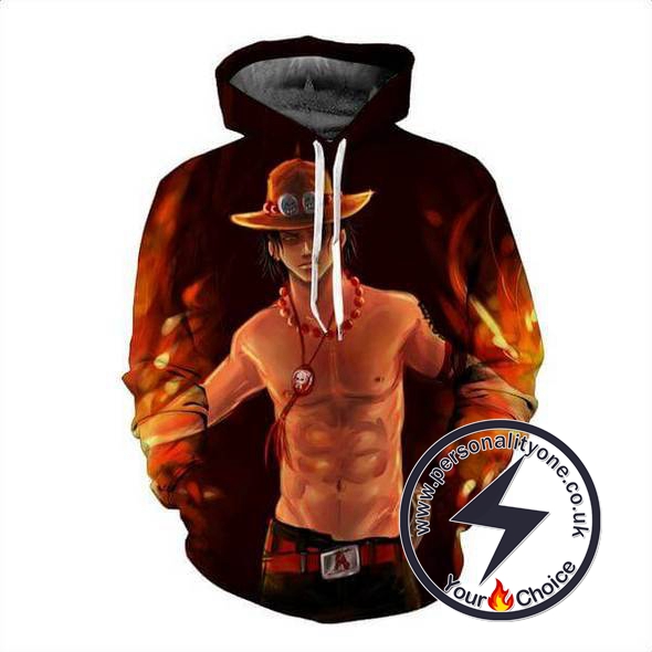 One Piece - Fire Fist Ace 3D - Hoodies